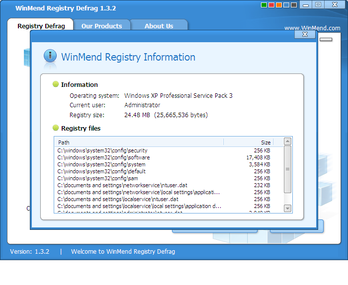 WinMend Registry Defrag(ע�������)����